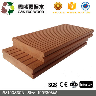 5M आउटडोर लकड़ी पॉलिमर समग्र फ़्लोरिंग 135 X 25MM ठोस Wpc अलंकार