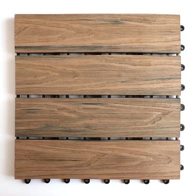 कीट रोधी WPC DIY डेकिंग 140 X 40mm होलो DIY समग्र अलंकार टाइलें